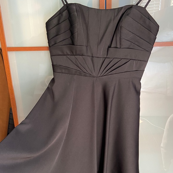Marciano Black Satin Cocktail Dress - Picture 3 of 4
